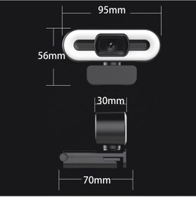 Resim Jeemson 2k Usb Webcam 3mp Cmos Sensörlü, Mikrofonlu Ve Işık Desteğiyle Canlı Yayın, Video Konferans Ve Arama İçin Plug & Play Kamera 