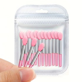 Resim 24/12/6 adet Silikon Dudak Fırçası Makyaj Kaş Ruj Fırçası Uygulayıcı Makyaj Fırça Seti Silikon Fırça Seti Ruj Maskesi Yağı için Uygun, Mini Taşınabilir Silikon Dudak Fırçası Seti Kadınlar için Uygun, Kolay Temizlenir, Silikon Spatula Mini Dudak Maskesi Fırçası Ruj Kaşı, Ruj Fırçası, Göz Farı Ruj için Makyaj Fırçaları, Yeniden Kullanılabilir 