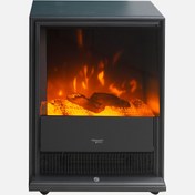 Resim Voltotherm 2000 W Dikdörtgen Ayaklı Dekoratif Şömine Antrasit 