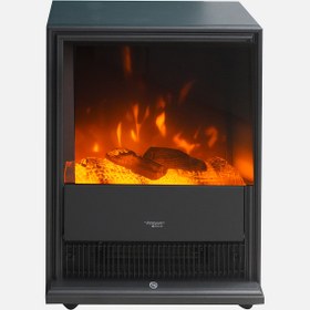 Resim Voltotherm 2000 W Dikdörtgen Ayaklı Dekoratif Şömine Antrasit 