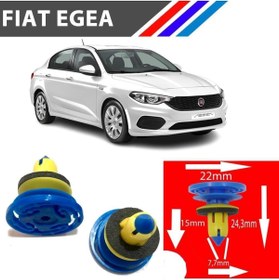 Resim Vts Körük Fiat Egea Kapı Döşeme Klipsi 50 Adetli Paket 