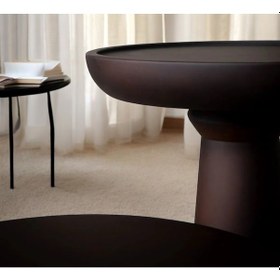 Resim Wood Wooden 3'lü Fiskos Yan Sehpa Timeless Mantar Sehpa - Mushroom Table 3 Pieces Acı Kahve 