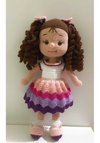 Resim Amigurumi Karnaval Bebek Kız Çocuk Oyuncak Örgü Oyuncak 