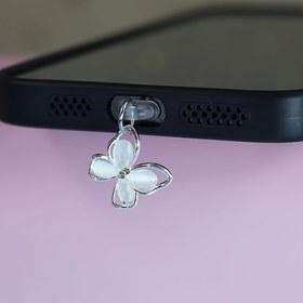 Resim 1 adet Basit Kelebek Telefon Toz Tıpası, iPhone / Type-C / Android Bağlantı Noktaları için Uygun 
