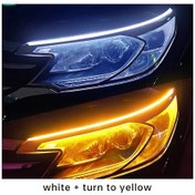 Resim 2pcs Led Drl Araba Gündüz Çalışma Işık Esnek Su Geçirmez Şerit Araba Whıte 60cm 1 Piece Set 