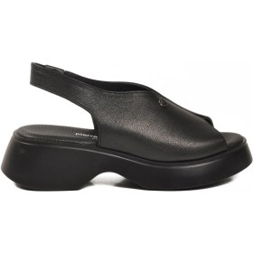 Resim Pierre Cardin Siyah Kadın Günlük Topuklu Sandalet PC-7390 Z 