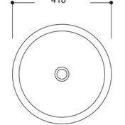 Resim GÜRAL VİT Mobilya Üstü Çanak Lavabo 42 Cm Çap 