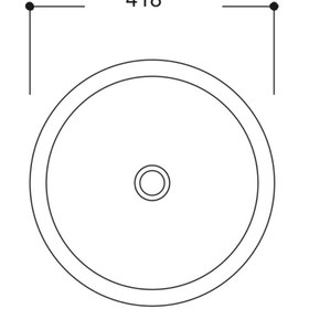 Resim GÜRAL VİT Mobilya Üstü Çanak Lavabo 42 Cm Çap 