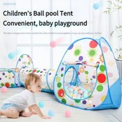 Resim Çocuklar İçin Kapalı Toplu Tünel - Kullanımı Kolay Bebek Oyuncağı, Renkli Toplu Havuzu, Kocaman ve Oyunlar İçin Gençler İçin, Dayanıklı Polyester Malzeme, Mavi ve Sarı Tema, Kapalı Eğlence, Oyun Alanları ve Sporlar İçin Mükemmel 