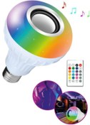 Resim Bluetooth Hoparlörlü Kumandalı Rgb Akıllı Led Ampul Bluetooth Hoparlör Renkli Kumandalı Ampul 