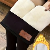 Resim Kadınların Beli Yüksek Yoga Pantolonu, Peluş Astarlı Tayt, Moda Dış Mekan Dikiş, Koşu Fitness İçin Spor Stili Atletik Tayt 