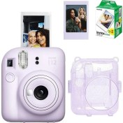 Resim Instax Mini 12 Fotoğraf Makinesi 20'li Film Simli Pleksi Kılıf ve Fotoğraf Çerçevesi Seti 1 
