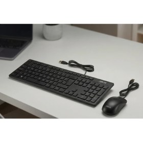 Resim Asus AW311 USB Kablolu Q Klavye Mouse Set Siyah Türkçe Fonksiyonlu 