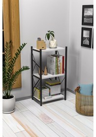 Resim Morpanya Veni Metal Tekli Kitaplık 3 Raflı Çok Amaçlı Dosya Kitap Rafı Ofi 