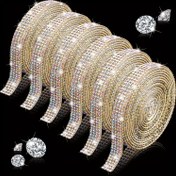 Resim 1Rulo Kristal Taş Elmas Kurdele Kristal Kendinden Yapışkanlı Kurdele Elmas Bling Kurdele Rulo Taşlı Kurdele DIY Dekorasyon Çıkartması DIY El Sanatları Düğün Parti Dekoru için (AB Renk) 