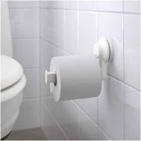 Resim Genel Markalar Plastik Tuvalet Kağıtlığı Genişlik: 15 Cm Ikea Vantuzlu Tuvalet Kağıdı Standı Beyaz Renk 