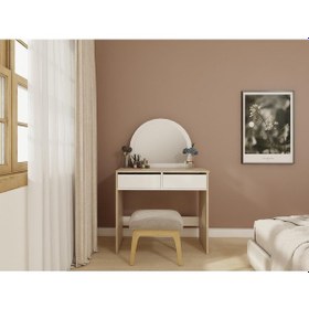 Resim Huzur Makyaj Masası Kotonvizon-beyaz Renk Vizon 