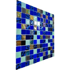 Resim MozaiKristaL Havuz ve Yaşam Alanlarının Tüm Yüzeyleri Için Kristal Cam Mozaik. Cam Ölçüleri: 23X23X4 Mm. File Ölçüsü: 30X30 Cm. (1 Kutu=11 File Karo=1 M2 Fiyatıdır) 
