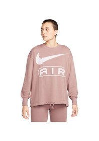 Resim Nike Air Women's Oversized Crew Neck French Terry Sweatshirt Kadın Geniş Kalıp Sweatshirt Kahve 
