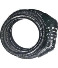 Resim Bisiklet Zhonglı 12X1000 mm Hasgül Şifreli Kilit Siyah 