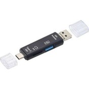 Resim PrimeX Plus PX-5068 Micro Usb/ Type C To Micro Sd Otg Çevirici, Otg 3in1 Type-C ve Micro USB Tf Çevirici Dönüştürücü Kart Okuyucu 