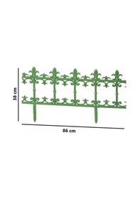 Resim Omnipazar Sy-5990 Klasik Plastik Bahçe Çiti 86x38 Cm 4'lü Set Yeşil 