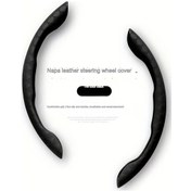 Resim Chuangyinshop 2025 Yeni Snap-on Napa Deri Direksiyon Kılıfı Siyah Elmas Desen Universal Siyah 