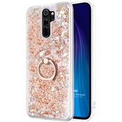Resim Xiaomi Redmi Note 8 Pro Kılıf Glitter Liquid Holder Gold Microsonic
