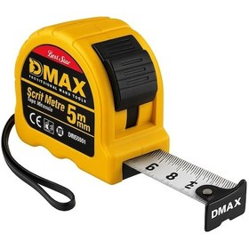 Resim 590e Şerit Metre 5 Mt X 19 Mm Sarı Siyah Renk Kombinasyonlu Kaliteli 5x19mm 