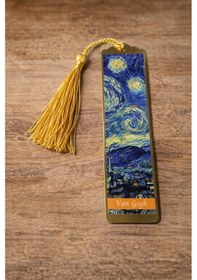 Resim Sanatsal Tablo Temalı Metal Kitap Ayracı Van Gogh-yıldızlı Gece 