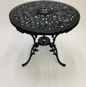Resim Aluminyumdokumcu Döküm Masa Güllü 60 CM Çap 