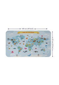 Resim Eğitici Dünya Haritası Dünya Atlası Çocuk Ve Bebek Odası Duvar Sticker-60x105-3791 - Renkli Çok Renkli 