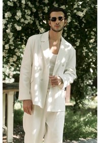 Resim Bohemai Ayyubay Erkek Blazer Ceket - Ekru Ekru 