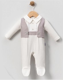 Resim Lamato Baby Mevlütlük Yelekli Bebe Erkek Tulum Gri 