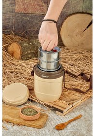Resim Cooker 3146 Krem Lüx 1,2 Litre Çelik Hazneli 3'lü Yemek Termosu 
