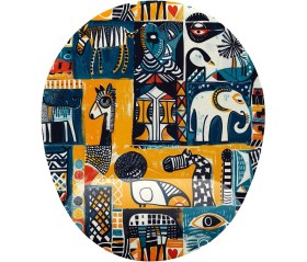 Resim Mena Rise Iyi Fikirler Afrika Desenli Bilek Destekli Mouse Pad 