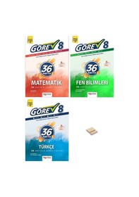Resim Lgs 8. Sınıf Matematik Fen Ve Türkçe 3lü Set 36 Haftalık Görev Föyleri 