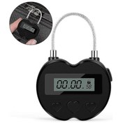 Resim Akıllı Zaman Kilidi Lcd Ekran Zaman Kilidi Çok İşlevli Seyahat Elektronik, Su Geçirmez Usb Şarj Edilebilir Geçici Asma Kilit 