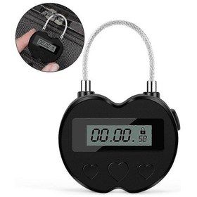 Resim Akıllı Zaman Kilidi Lcd Ekran Zaman Kilidi Çok İşlevli Seyahat Elektronik, Su Geçirmez Usb Şarj Edilebilir Geçici Asma Kilit 