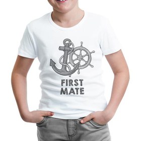 Resim First Mate Beyaz Çocuk Tshirt 