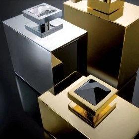 Resim Windisch Moonlight Square Pamukluk Swarovski Beyaz Kristal Altın 