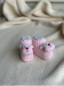Resim Myluni Peluş 3d Oyuncaklı, Çıngıraklı Triko Bebek Çorabı 