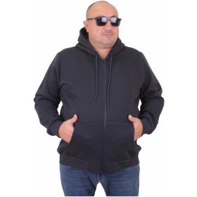 Resim Starbattal Büyük Beden Unisex Kapüşonlu 3Ip Sweat 11701 Lacıvert-Lacıvert Lacivert 