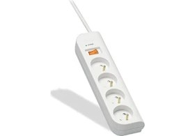 Resim Mcreative F9E400FR1M Akım Korumalı Uzatma Priz, 4lü, 1m,giriş Voltajı 230,4 Ac Çıkış,ac Girdi Frekansı 50,ürün Rengi Beyaz 