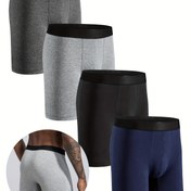 Resim 4 adet Orta- Uzun Kutulu Boksör Şort Erkek İç Çamaşırı Erkek İç Çamaşırı Erkekler İç Çamaşırı Rahat Homme Boxershorts Slip Briefs Panties 