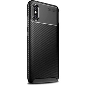 Resim Xiaomi Mi Max 3 Kılıf Negro Karbon Dizayn+Nano Glass Siyah 