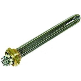 Resim 1/2" 1.5 Parmak Krom Kafalı Isıtıcı Rezistans - Termostatsız - 30cm - 3000 Watt 
