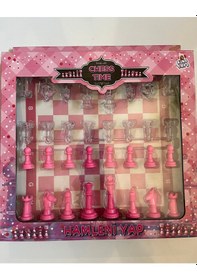 Resim Satranç Seti Pembe Renk 26x25 Cm 