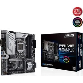 Resim Asus Prime Z590M-Plus Intel Z590 DDR4 5133 MHz (OC) Lga1200 mAtx Anakart 