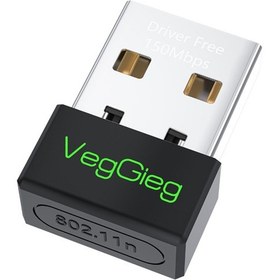 Resim Veggieg 150 Mbps 2.4ghz Kablosuz Wifi Alıcı Verici Nano Usb Adaptör 